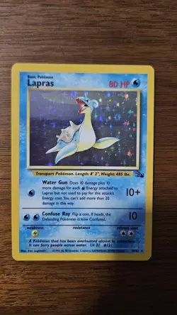 Lapras - 10/62 - Holo Rare - WOTC Pokemon Fossil - Pokemon TCG - LP - Image 1