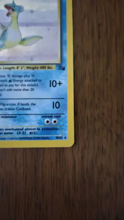 Lapras - 10/62 - Holo Rare - WOTC Pokemon Fossil - Pokemon TCG - LP - Image 5