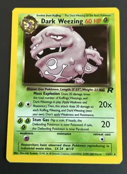 Pokemon Dark Weezing 14/82 Team Rocket Holo LP/NM - Image 1