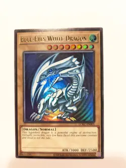 Yu-Gi-Oh Blue-Eyes White Dragon LCKC-EN001 Ultra Rare Unlimited NM - Image 1