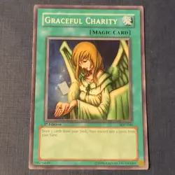 Yu-Gi-Oh! Graceful Charity SDP-040 1st Edition Holo Light/Mod Played *FREE SHIP* - Image 1