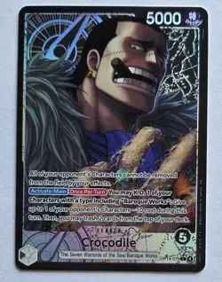 One Piece OPTCG English Crocodile OP14-079 L* Alt Art Leader - NM - Image 1