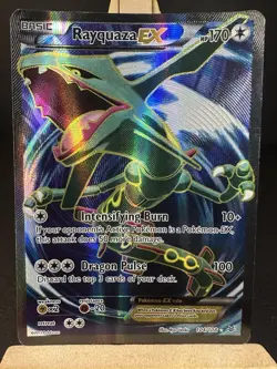 Pokemon Rayquaza EX Ultra Rare Full Art Holo Card Roaring Skies 104/108 DMG - Image 1