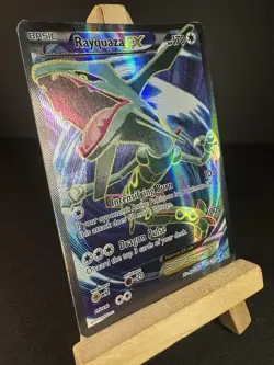 Pokemon Rayquaza EX Ultra Rare Full Art Holo Card Roaring Skies 104/108 DMG - Image 3