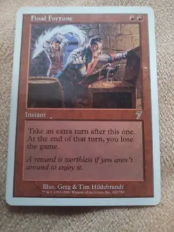 Final Fortune 7th Edition Regular Rare Magic The Gathering Card LP - Image 1