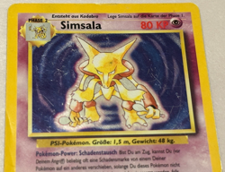 Simsala Alakazam German Holo Pokemon 1/102 Base Set WOTC Vintage Trading Card - Image 2