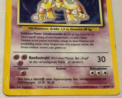 Simsala Alakazam German Holo Pokemon 1/102 Base Set WOTC Vintage Trading Card - Image 3
