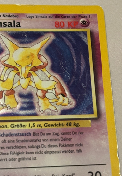 Simsala Alakazam German Holo Pokemon 1/102 Base Set WOTC Vintage Trading Card - Image 5
