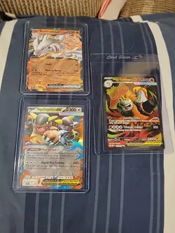 Lot Of 3 Pokemon Tcg Cards Full Art Ex Mega - Image 1