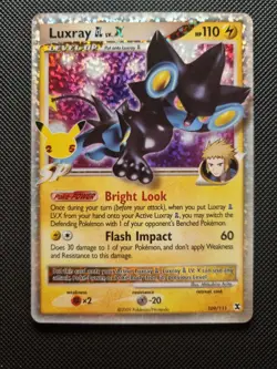 Pokemon Luxray GL LV.X Celebrations Card 109/111 Classic - Image 1