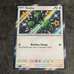 Pokemon TCG Card Doduo 199/091 Paldean Fates Baby Shiny Holo - Image 1
