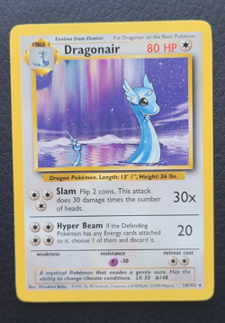 Pokemon TCG Dragonair Base Set Unlimited Rare Card 18/102 NM - Image 1