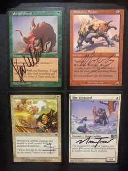 MTG Magic the Gathering Lot x4 Signed Cards Walker Tedin Zug Angus - Image 1