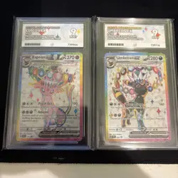 Pokemon Cards Espeon ex 175 ACE 9 Umbreon ex 176 ACE 9 - Image 1