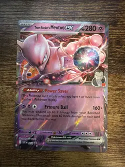 Team Rocket's Mewtwo ex 216 Sv: Scarlet & Violet Promo Cards Holo - Image 1