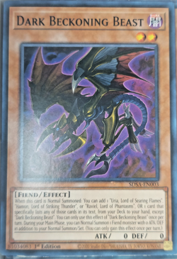 Yugioh SDSA-EN003 Dark Beckoning Beast Card Game 1st Ed. TCG CCG - Image 1