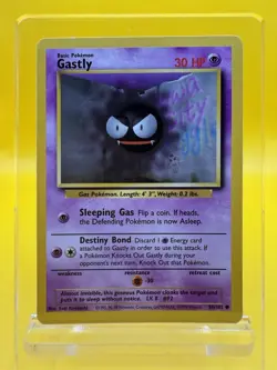 Gastly 50/102 Base Set WotC Vintage Pokemon Card 1999 NM - Image 1