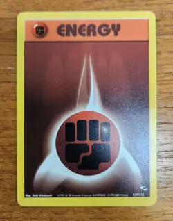 Fighting Energy Pokemon Card, Gym Heroes Set 127/132 - Image 1