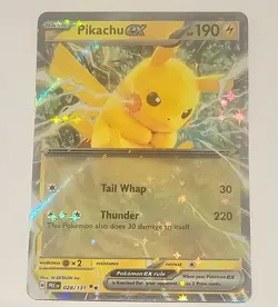 Pikachu ex 028/131 Prismatic Evolutions Holo Pokemon TCG Card English NM - Image 1