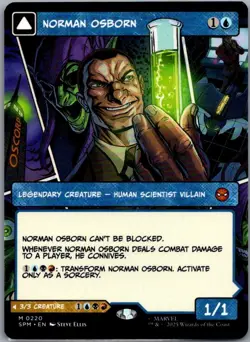 MTG Spider-Man BORDERLESS PANEL M Norman Osborn / Green Goblin #0220 - Image 1
