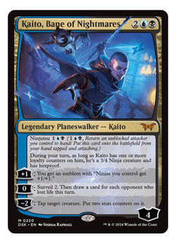 MTG - Kaito, Bane of Nightmares - Mythic Planeswalker - Duskmourn (DSK) - M/NM - Image 1