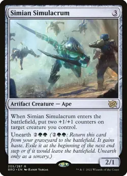 MTG Simian Simulacrum The Brothers' War Rare NM - Image 1