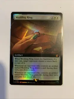 MTG Universes Beyond: Doctor Who Wedding Ring Extended Art Foil 0468 NM Mythic - Image 1