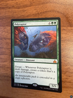 Polyraptor Rivals of Ixalan Regular; 2018 magic the gathering ungraded - Image 1