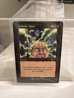 Magic The Gathering Diabolic Tutor Brain Dead Secret Lair Promo - Image 1