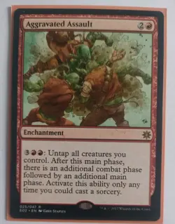 1x AGGRAVATED ASSAULT - Exploreres of IXALAN (EO2) Magic the Gathering TCG NM - Image 2