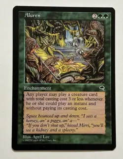 Mtg Aluren Tempest Regular Rare Green Enchantment NM - Image 1