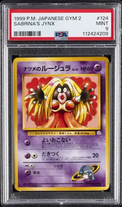 1999 POKEMON JPN GYM 2 #124 SABRINA'S JYNX PSA 9 - Image 1