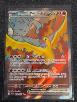 Team Rockets Moltres EX 208/182 Destined Rivals Pokemon TCG VLP Condition - Image 1