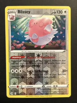 Pokemon TCG Blissey Fusion Strike 203/264 Reverse Holo Rare NM - Image 1