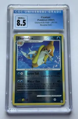 Floatzel Pokemon 2007 Diamond & Pearl 26/130 Rever Holo CGC Mint+ 8.5 - Image 1