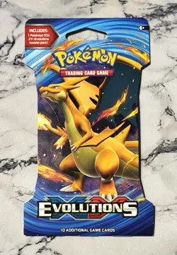 Pokemon TCG XY Evolutions Sleeved Charizard English Booster Blister Pack New - Image 1