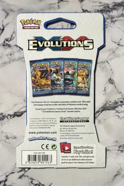 Pokemon TCG XY Evolutions Sleeved Charizard English Booster Blister Pack New - Image 2