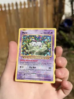 Mew 53/108 HEAVY HOLO BLEED LP Pokemon XY Evolutions Misprint Error - Image 1