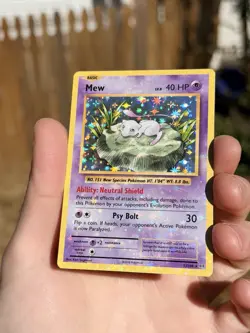 Mew 53/108 HEAVY HOLO BLEED LP Pokemon XY Evolutions Misprint Error - Image 2