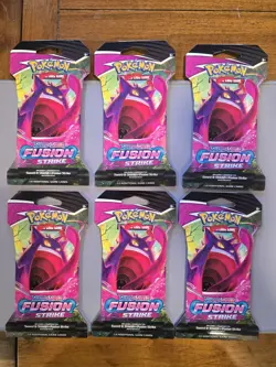 Pokemon Fusion Strike Sleeved Booster Packs X6 - Image 1