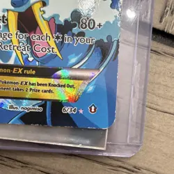 Pokemon Team Aqua's Kyogre EX 6/34 Double Crisis Ultra Rare Holo Basic 190HP - Image 2