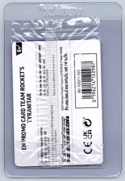 Team Rocket's Tyranitar (Pokemon Center Exclusive) SEALED 096/182 NM - Image 2