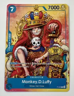 Monkey.D.Luffy (2nd Anniversary Stamped Promo) P-043 - One Piece TCG English NM - Image 1