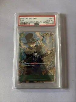 One Piece CCG Sabo 3rd Anniversary Brothers Pk. Winner OP09-027 PSA 10 - Image 1