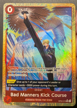 Bad Manners Kick Course (OP04-016 ALT ART) One Piece PRB02 (English) - Image 1
