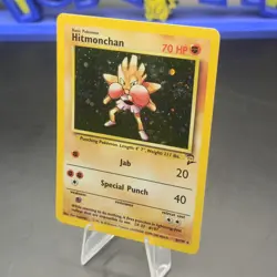 Hitmonchan Base Set 2 Holo Rare Card 8/130 WOTC Near Mint - Image 2