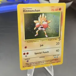 Hitmonchan Base Set 2 Holo Rare Card 8/130 WOTC Near Mint - Image 3