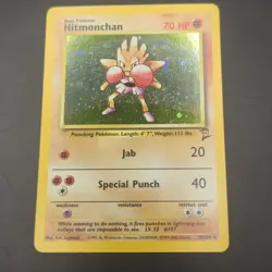 Hitmonchan Base Set 2 Holo Rare Card 8/130 WOTC Near Mint - Image 5