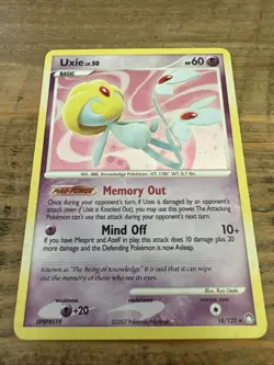 Uxie 18/123 Mysterious Treasures Holo Pokemon TCG Card LP - Image 1