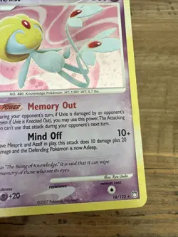 Uxie 18/123 Mysterious Treasures Holo Pokemon TCG Card LP - Image 5